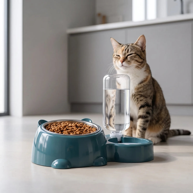 2-In-1 Futterstation Für Haustiere -  Kibblia