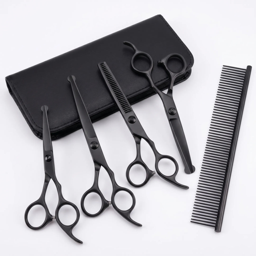4-Teiliges Fellpflege-Schererset Für Rechtshänder -  PetGroomPro