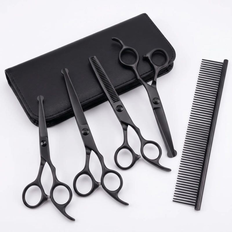 4-Teiliges Fellpflege-Schererset Für Rechtshänder -  PetGroomPro