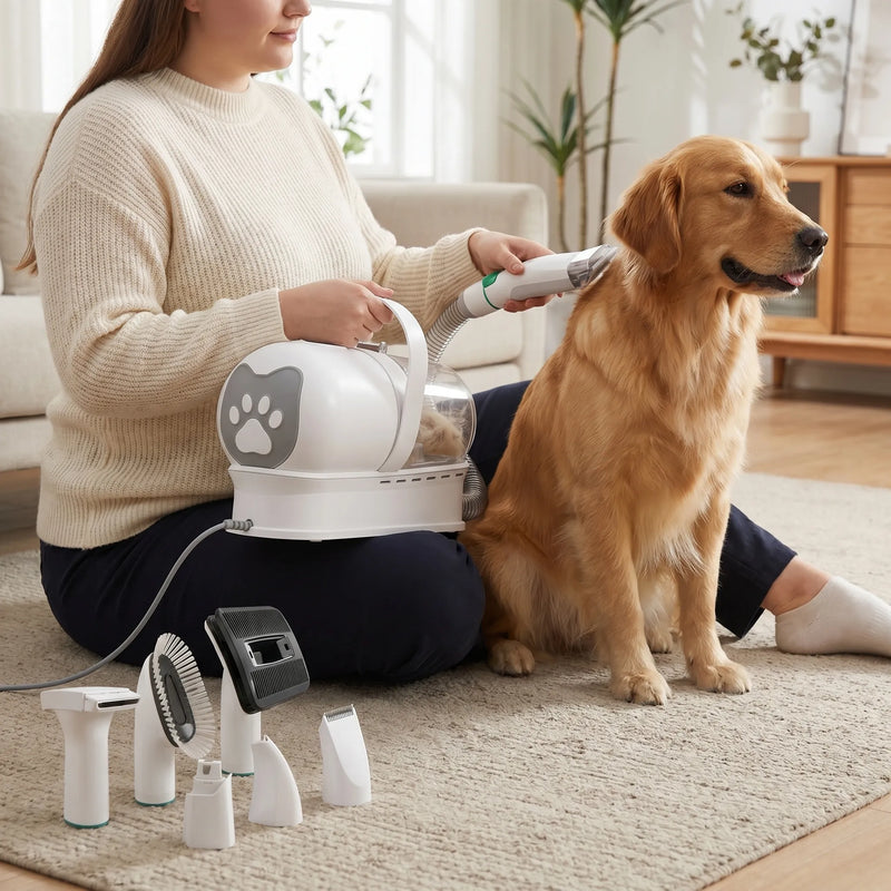 7-In-1-Tierpflege-Saugerset -  PetGroomVac