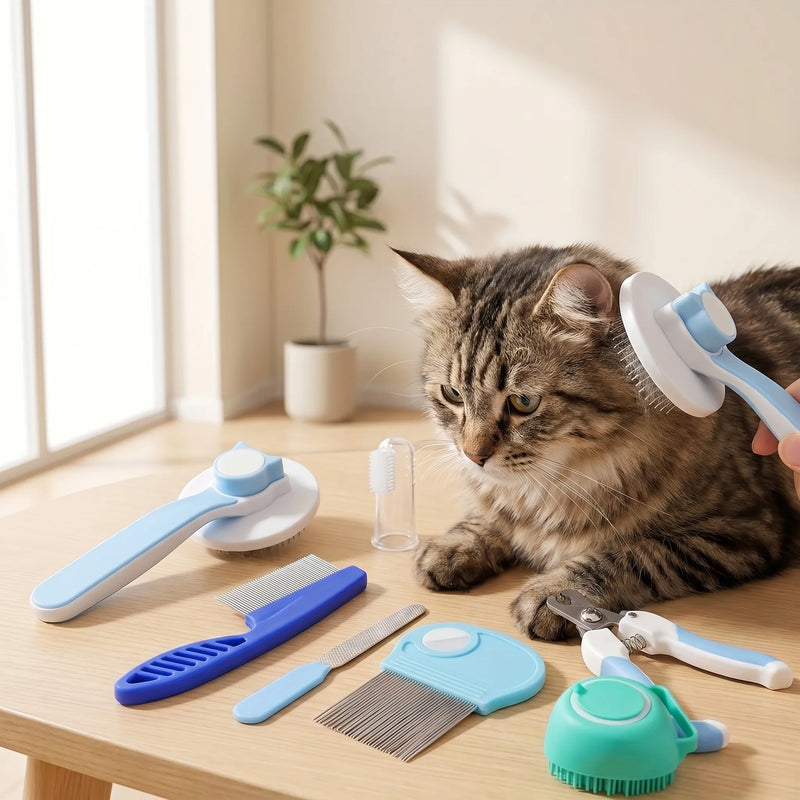 8-Teiliges Pflegeset Für Katzen -  FurFresh