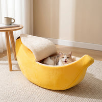 Bananenförmiges Haustier-Kuschelbett -  Bananoo