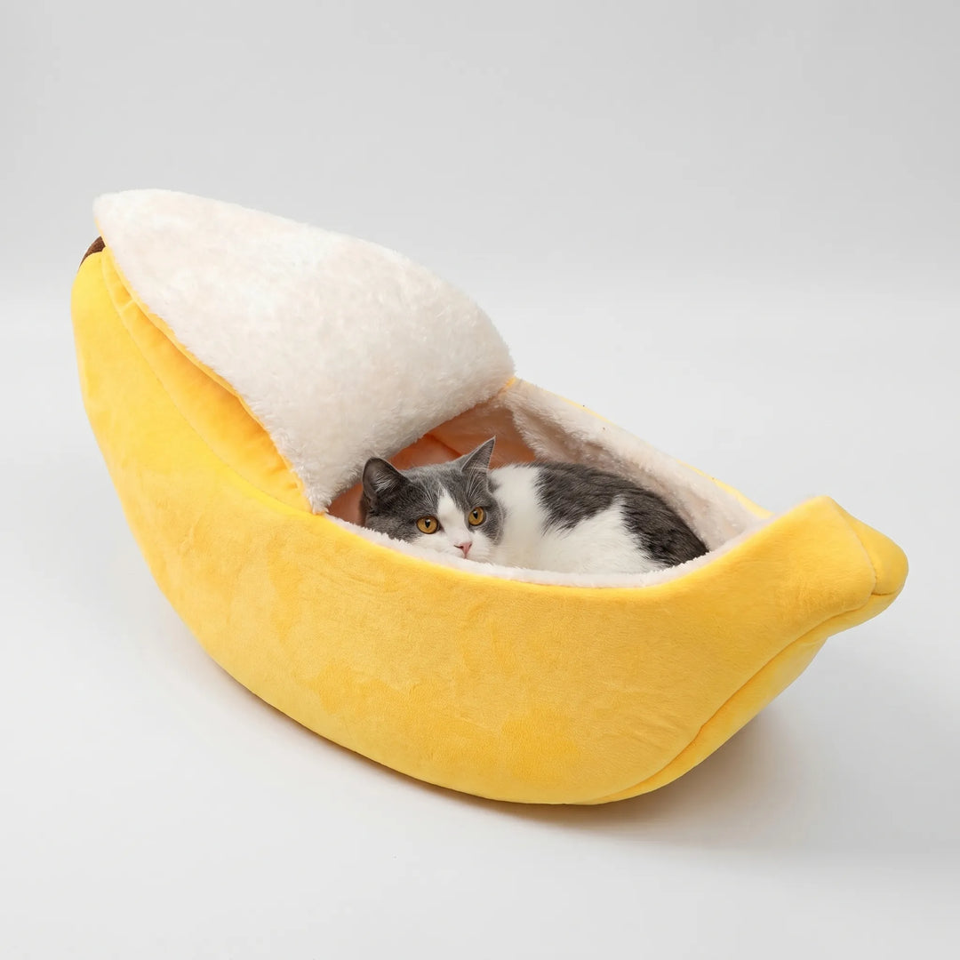 Bananenförmiges Haustier-Kuschelbett -  Bananoo