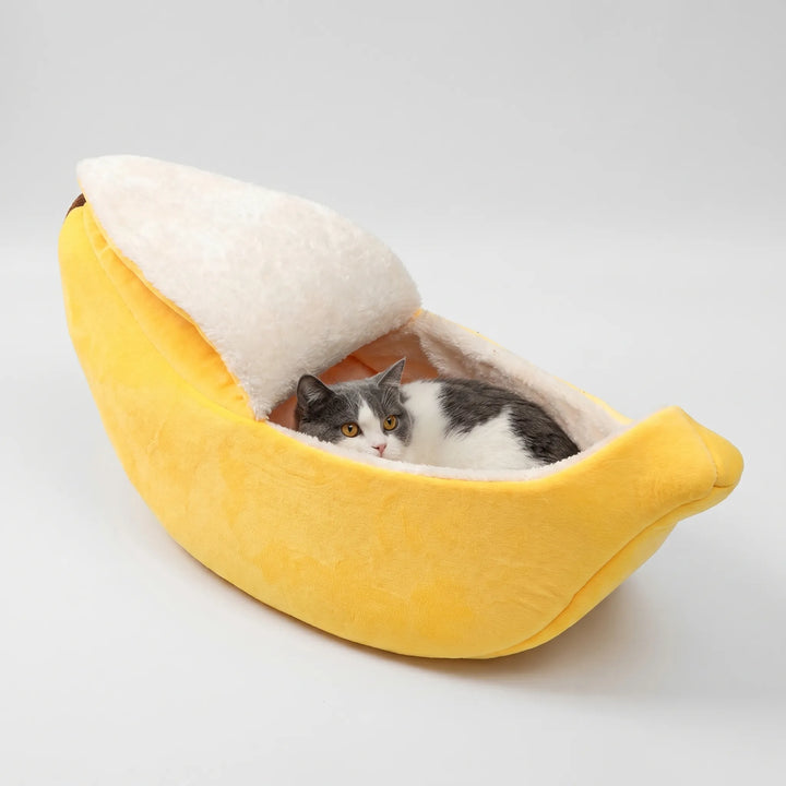 Bananenförmiges Haustier-Kuschelbett -  Bananoo