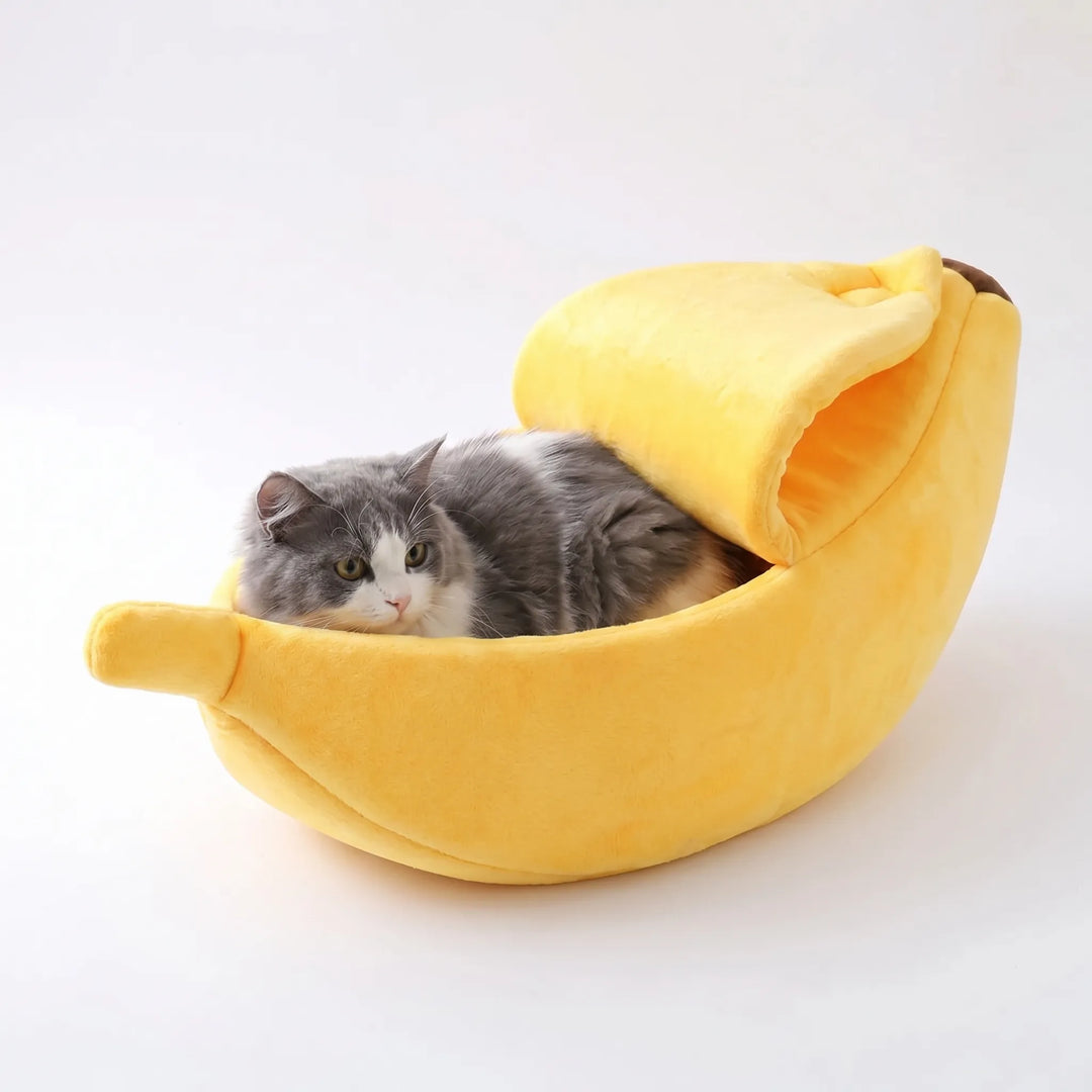 Bananenförmiges Haustier-Kuschelbett -  Bananoo