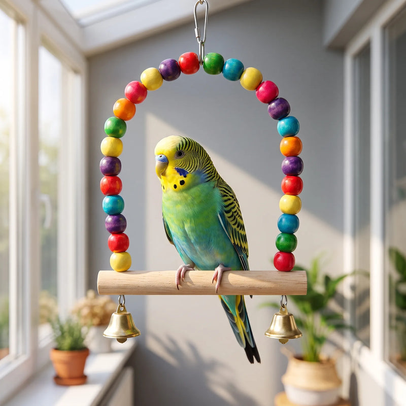 Bunte Vogelschaukel Mit Glöckchen -  Avolia