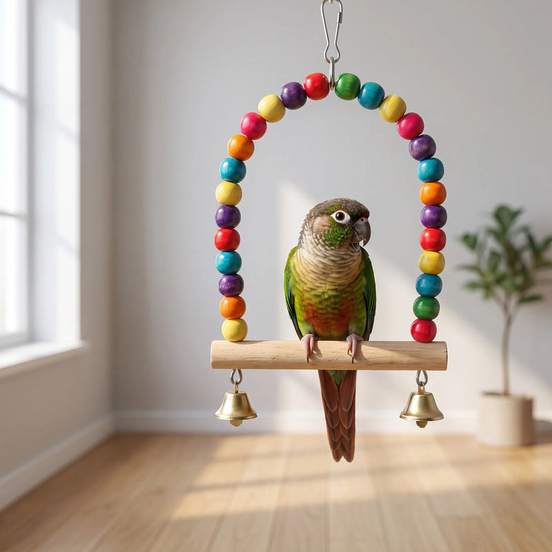 Bunte Vogelschaukel Mit Glöckchen -  Avolia