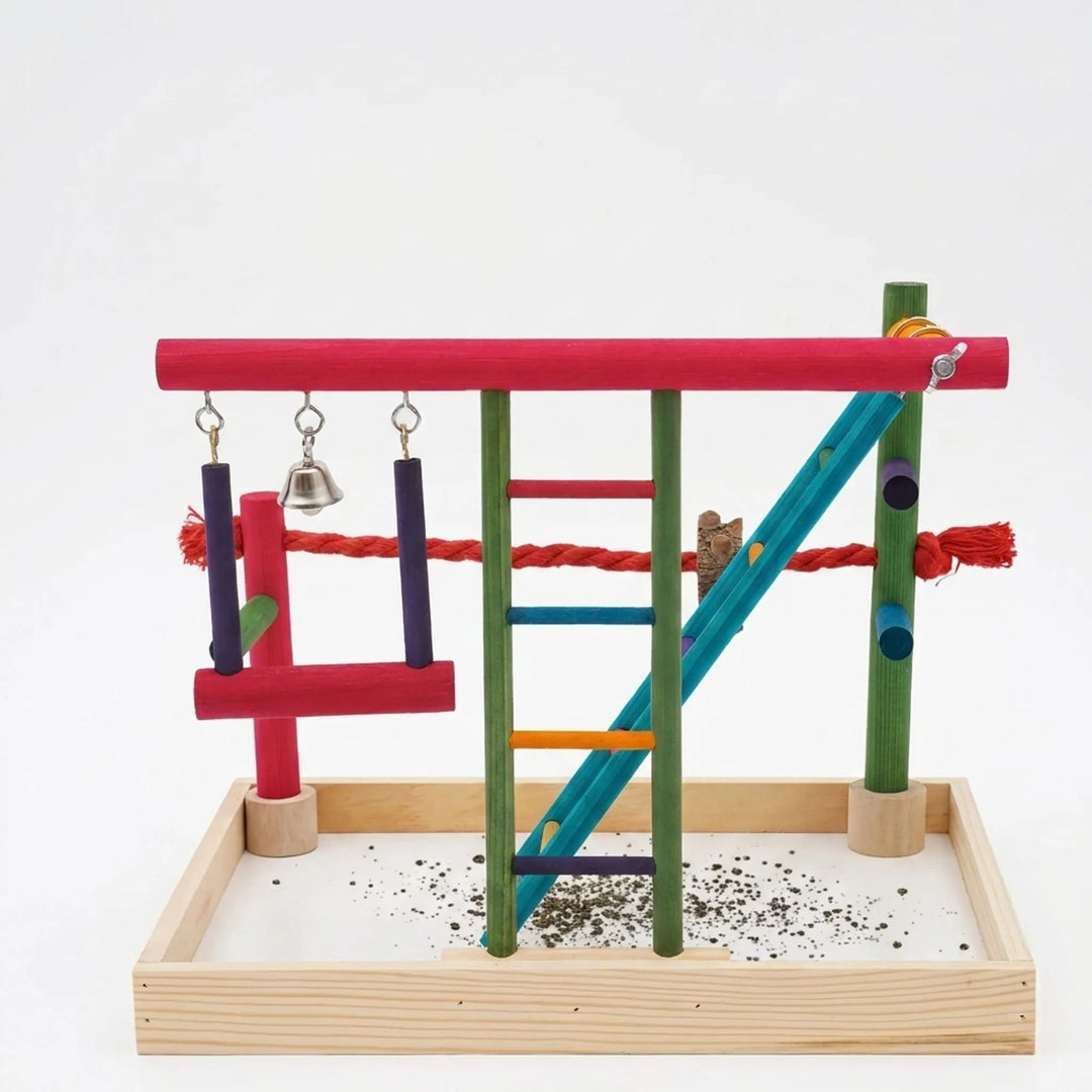 Bunter Freistehender Vogelspielplatz -  ChirpBase
