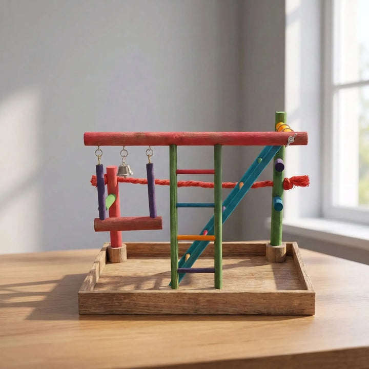 Bunter Freistehender Vogelspielplatz -  ChirpBase
