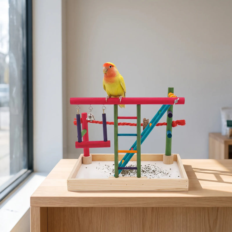 Bunter Freistehender Vogelspielplatz -  ChirpBase