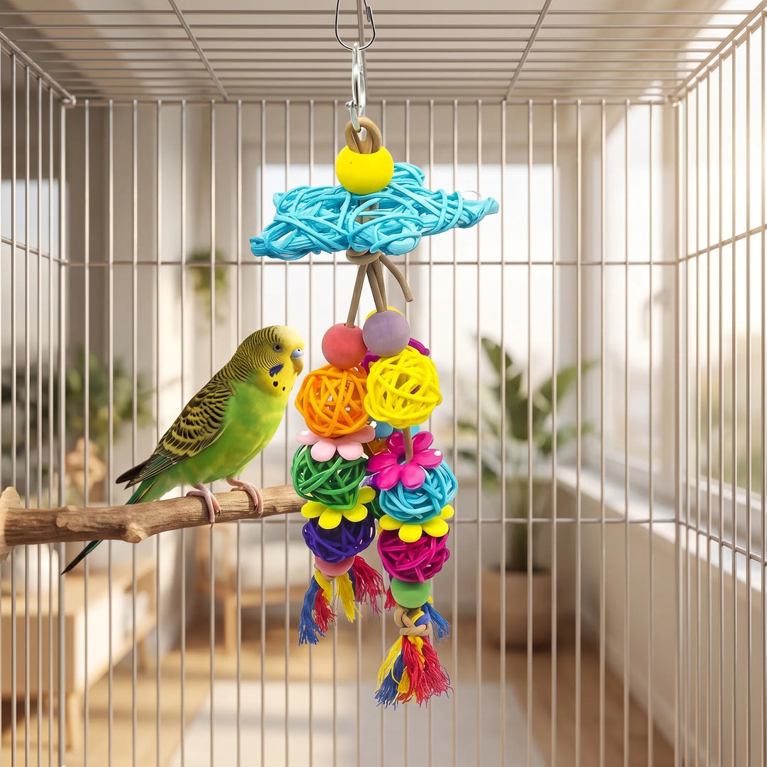 Buntes Hänge-Vogelspielzeug -  Ricolia