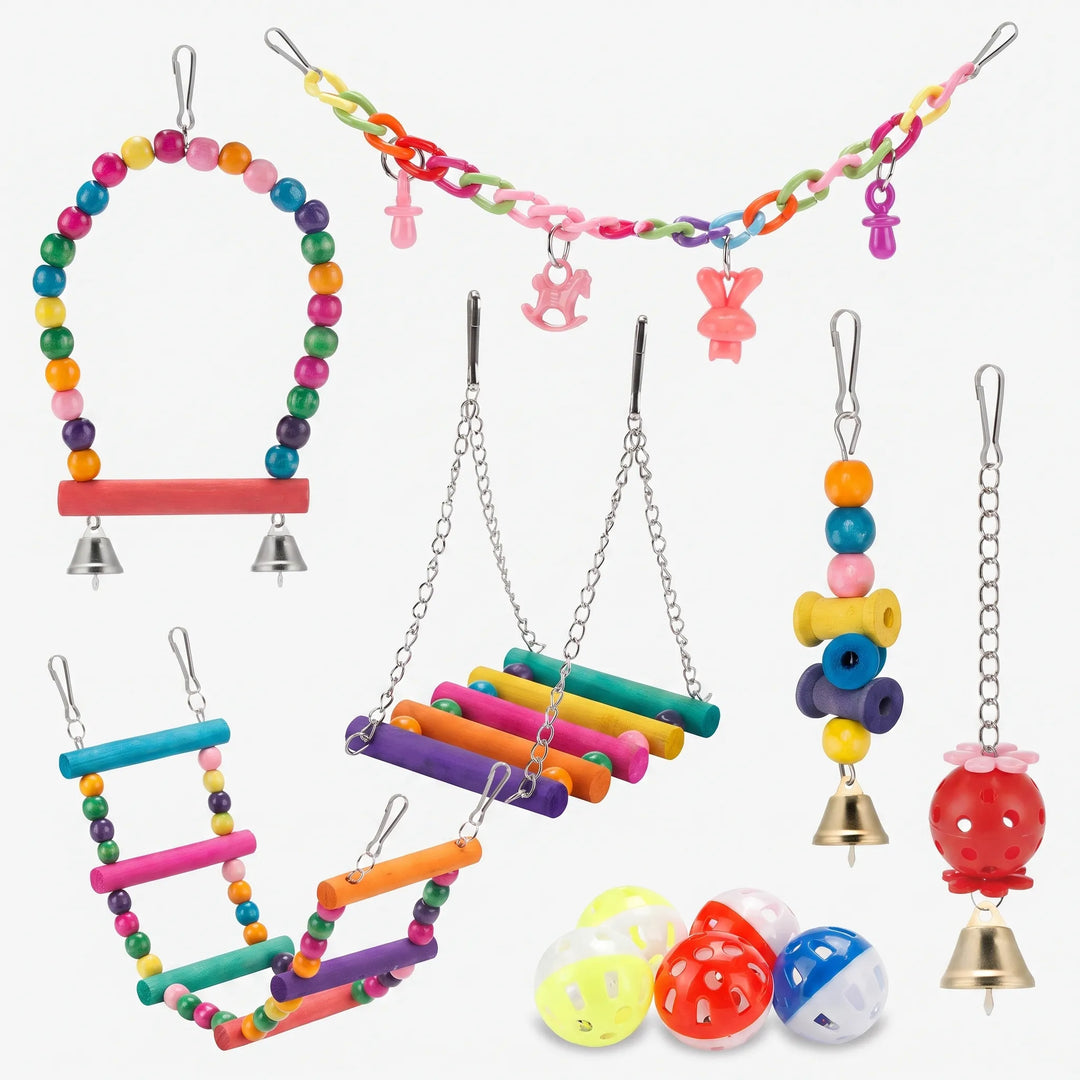 Buntes Vogelspielzeug Set -  Plumato