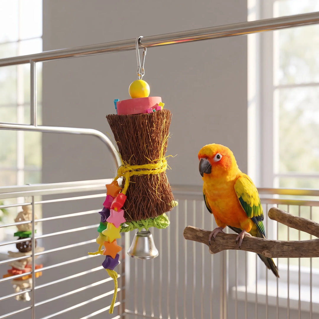 Buntes Vogelspielzeug Zum Zupfen -  ShredJoy