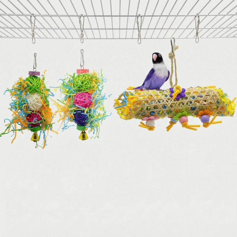 Buntes Vogelspielzeug Zum Zupfen -  ShredJoy
