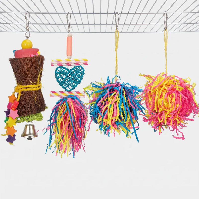 Buntes Vogelspielzeug Zum Zupfen -  ShredJoy