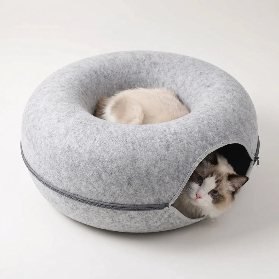 Donutförmiges Katzen-Tunnel-Bett -  Tunnest