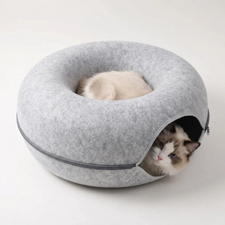 Donutförmiges Katzen-Tunnel-Bett -  Tunnest