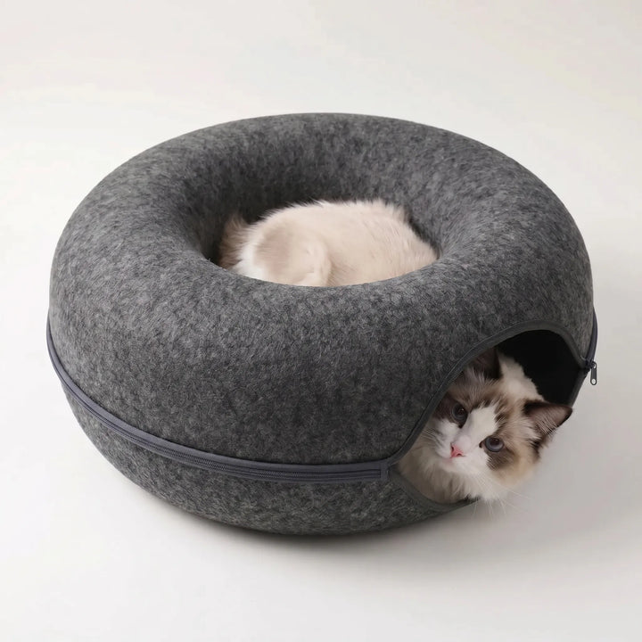 Donutförmiges Katzen-Tunnel-Bett -  Tunnest