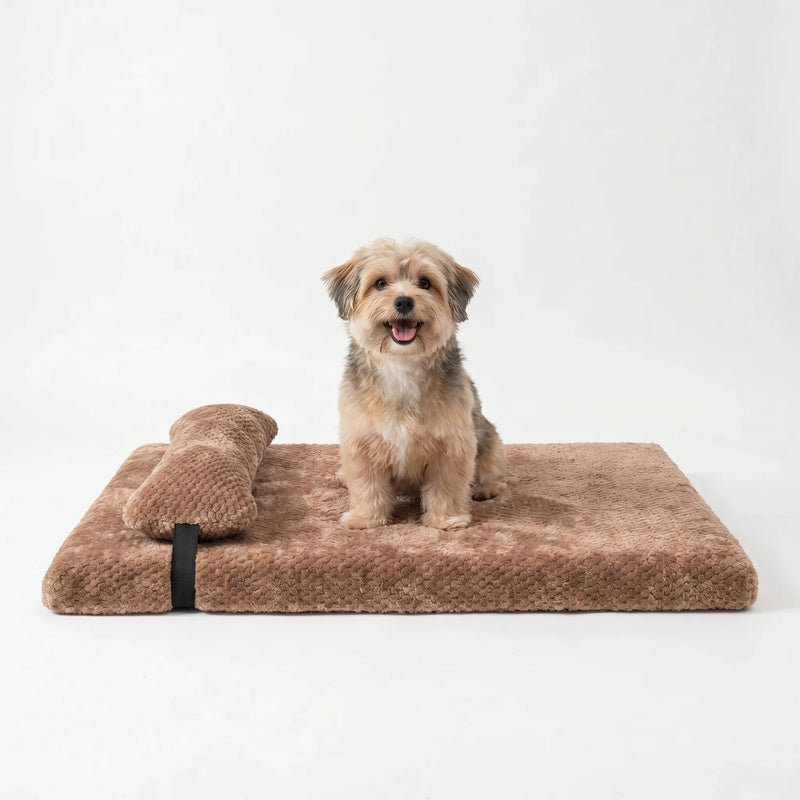 Flauschige Hundematte Mit Kissen -  Slumberpaw
