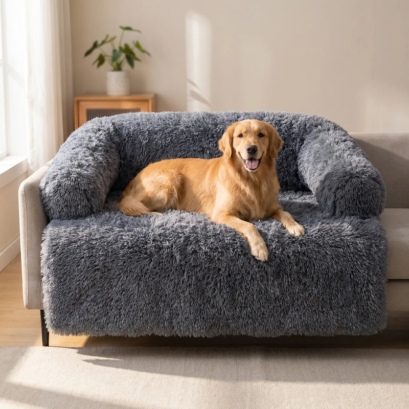 Flauschiges Haustiersofa Mit Seitenlehnen -  Plushpaw