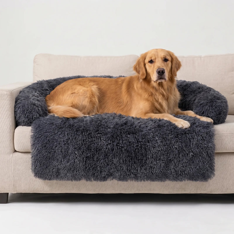 Flauschiges Haustiersofa Mit Seitenlehnen -  Plushpaw