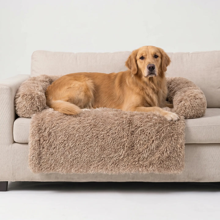 Flauschiges Haustiersofa Mit Seitenlehnen -  Plushpaw