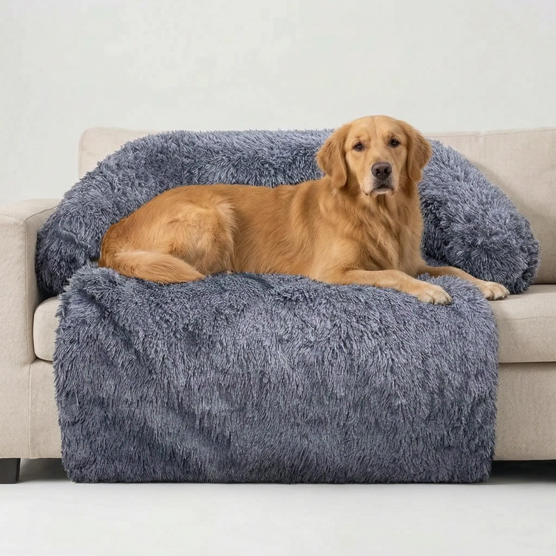 Flauschiges Haustiersofa Mit Seitenlehnen -  Plushpaw