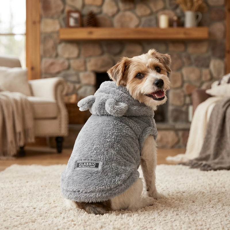 Fluffiger Tierpullover Mit Kapuze -  Fluffon