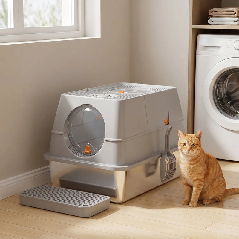 Geschlossene Katzentoilette Mit Haube -  Sanito