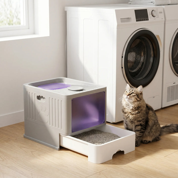 Geschlossene Katzentoilette Mit Schublade -  Lumexia