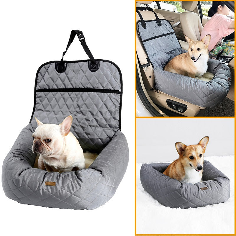 Gesteppter Hundeautositz -  Rideva