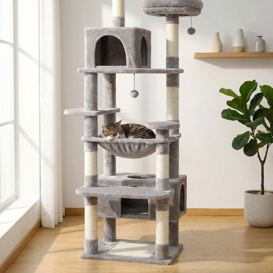 Großer Mehrstöckiger Kratzbaum Für Wohnungskatzen -  CatCastle