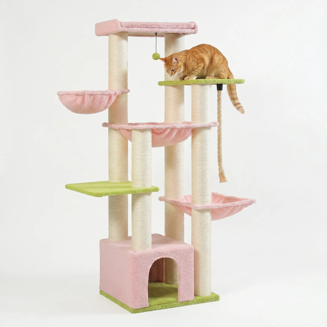 Großer Mehrstöckiger Kratzbaum Mit Hängematte -  ClimbPaw
