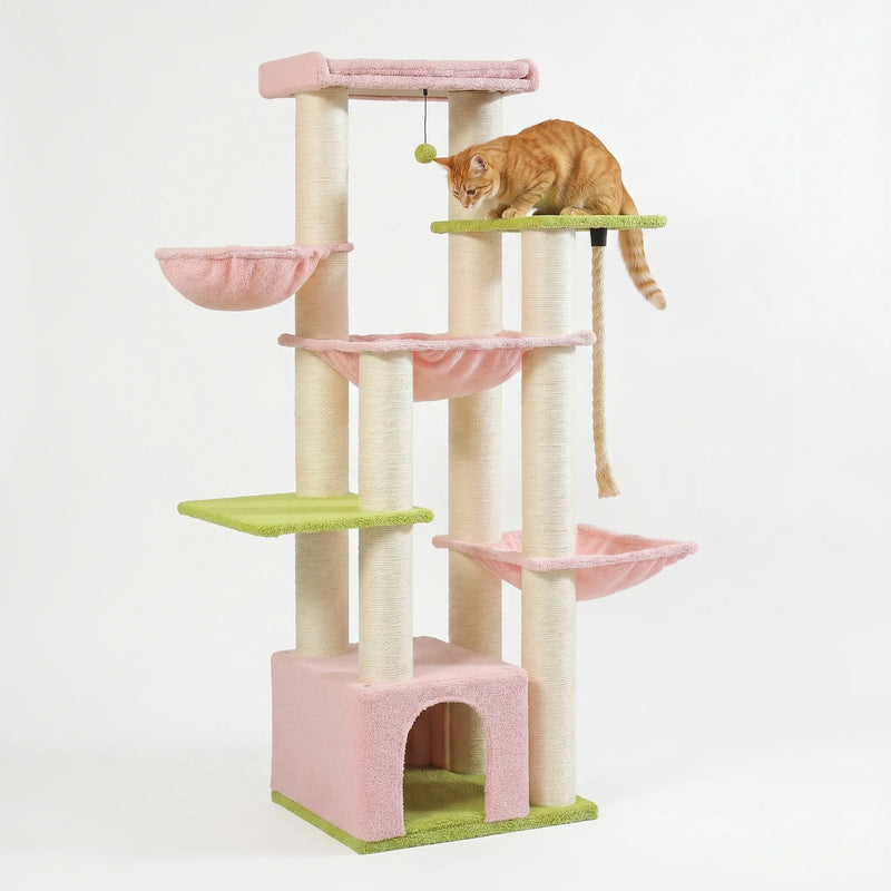 Großer Mehrstöckiger Kratzbaum Mit Hängematte -  ClimbPaw