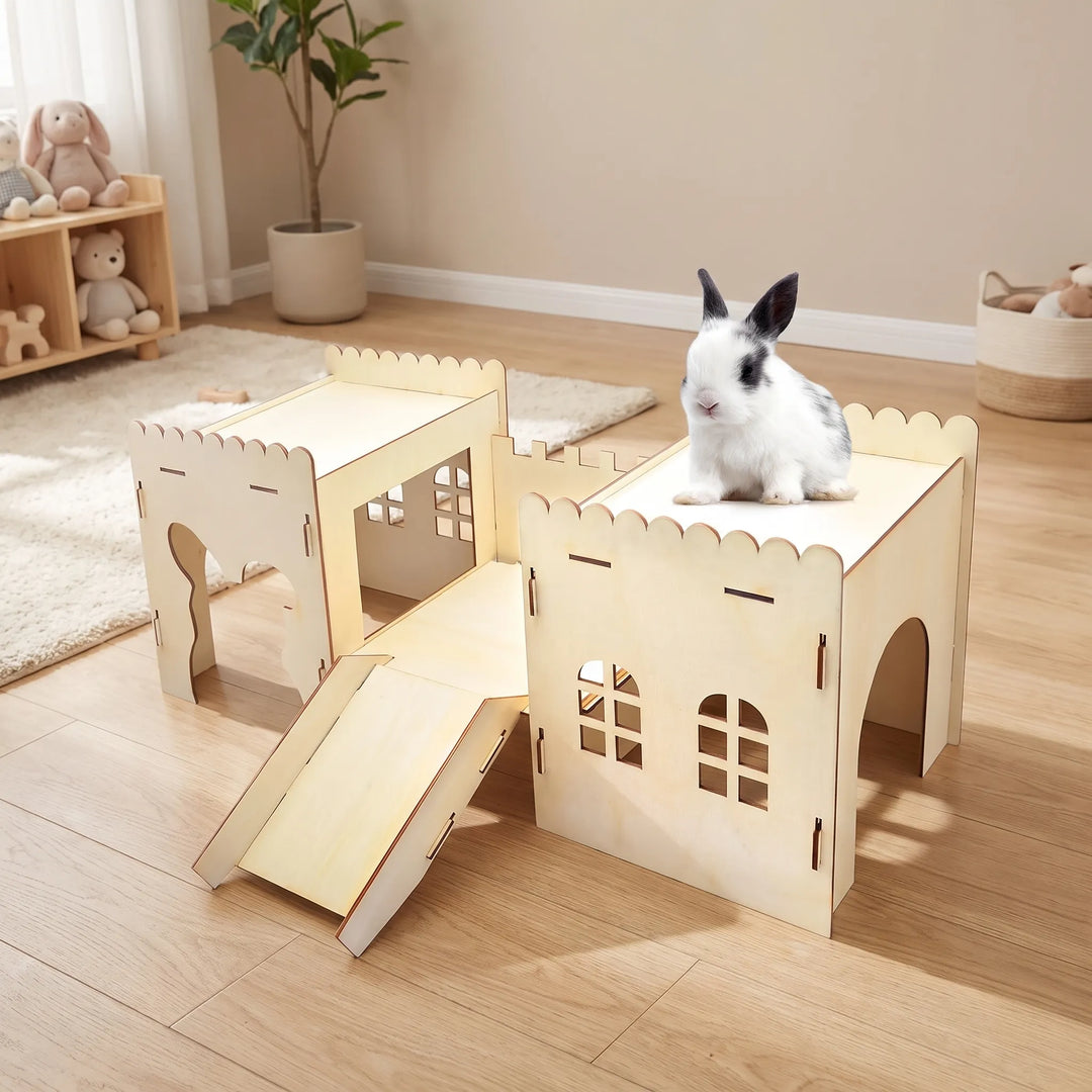 Großes Kaninchenhaus Mit Rampe -  BunnyLodge