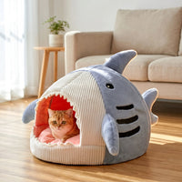 Haiformiges Höhlenbett Für Katzen -  Sharkcave