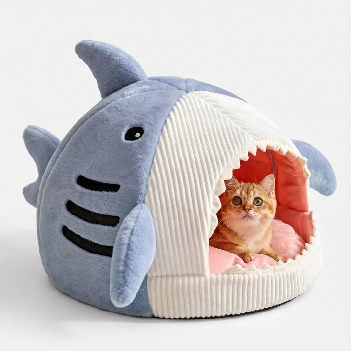 Haiformiges Höhlenbett Für Katzen -  Sharkcave