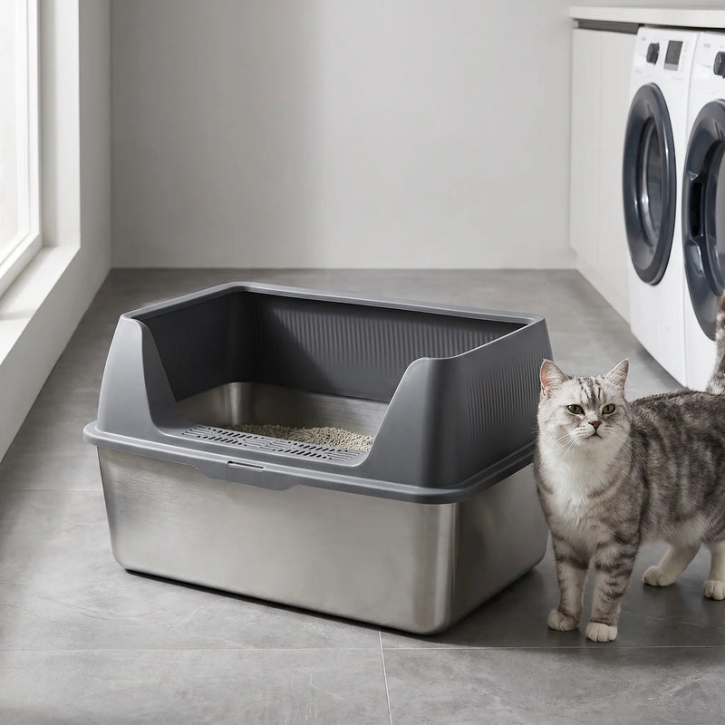 Halbgeschlossene Katzentoilette Mit Rand -  Tidara