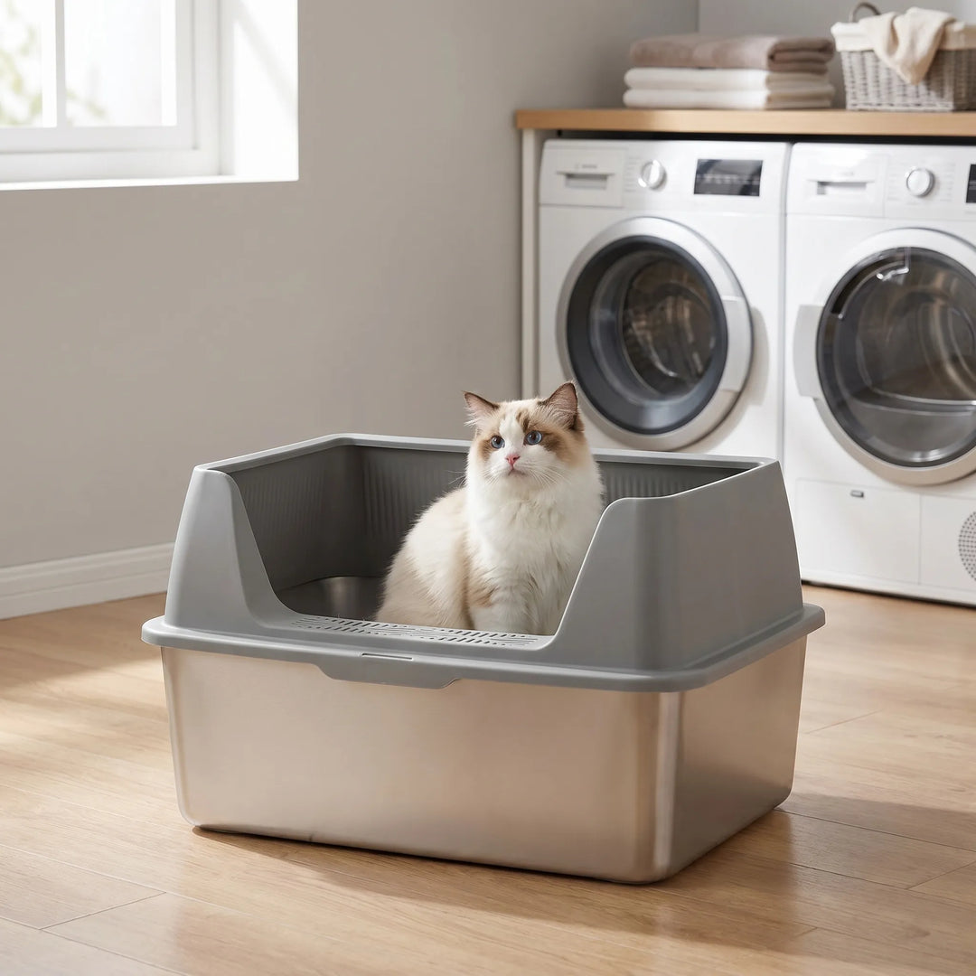 Halbgeschlossene Katzentoilette Mit Rand -  Tidara