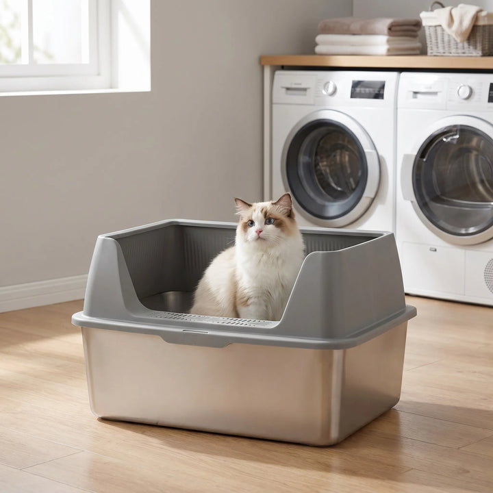 Halbgeschlossene Katzentoilette Mit Rand -  Tidara