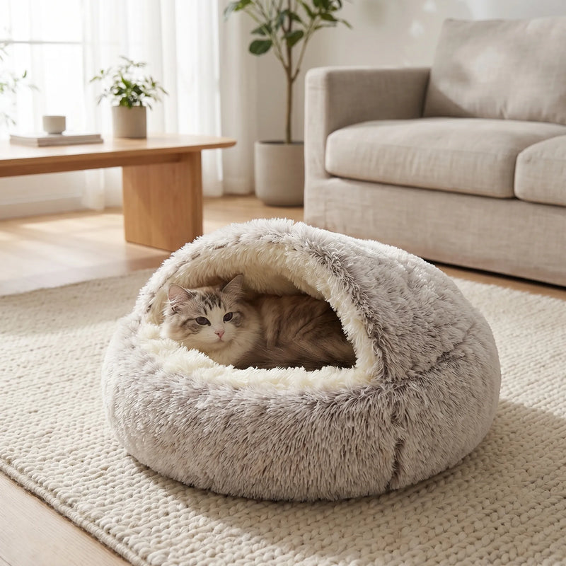 Halbgeschlossenes Kuschelbett Für Katzen -  Snugshell