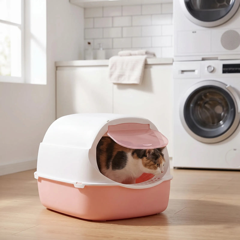 Halboffene Katzentoilette Mit Spritzschutz -  Pawvault
