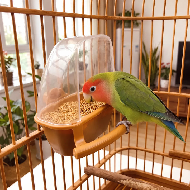 Halbtransparenter Vogelfutterspender Für Käfige -  Nibbla