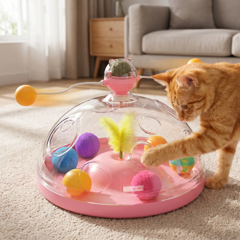 Interaktives Katzenspielzeug Mit Kugelbahn -  PawDome
