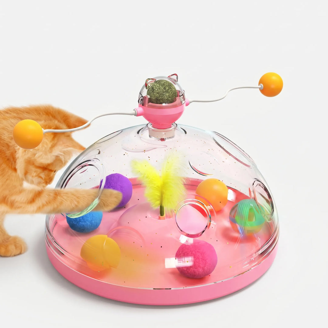 Interaktives Katzenspielzeug Mit Kugelbahn -  PawDome