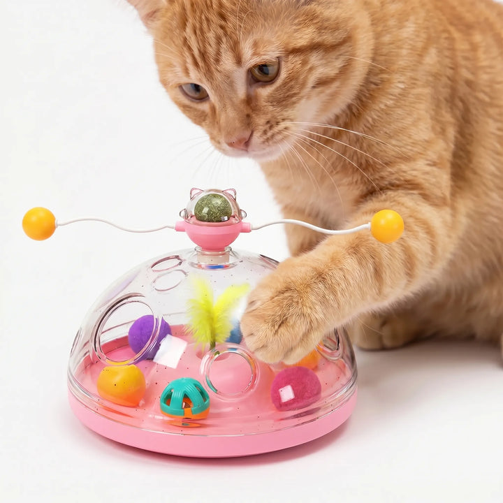 Interaktives Katzenspielzeug Mit Kugelbahn -  PawDome