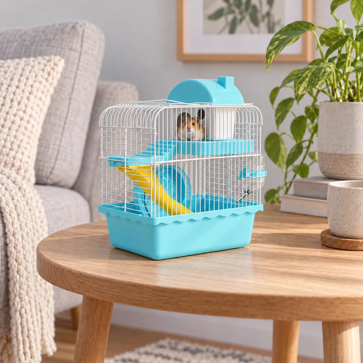 Kompakter Hamsterkäfig Mit Tragegriff -  VistaBase