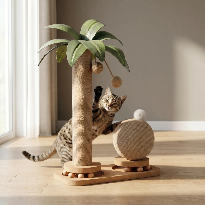 Kompakter Kratzbaum Im Palmendesign -  Scratchia