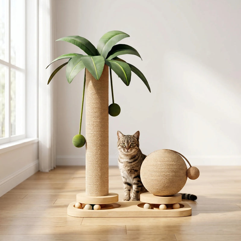Kompakter Kratzbaum Im Palmendesign -  Scratchia
