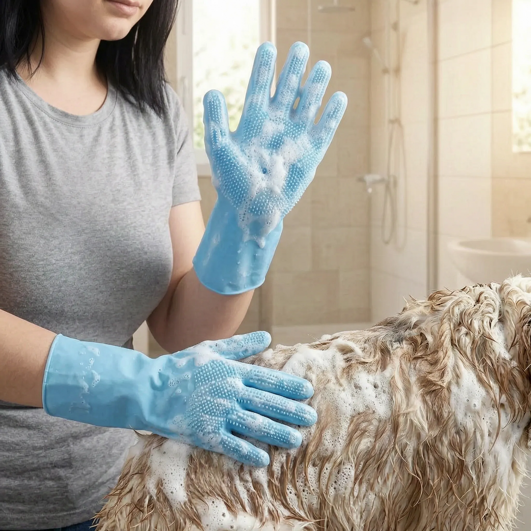 Massagehandschuh Mit Weichen Noppen Für Haustiere -  FurScrubex